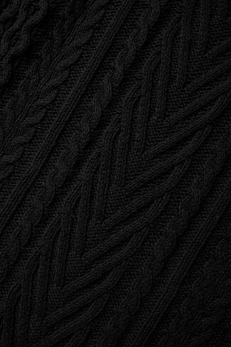 سترة ألو يوجا منسوجة برقبة دائرية - أسود in Kuwait