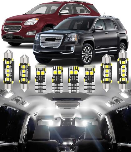 استبدال ضوء LED داخلي للسيارة BMT xms لسيارة GMC Terrain Chevy Equinox 2010-2017، حزمة لمبات إضاءة داخلية فائقة السطوع 6000K، 14 قطعة in Kuwait