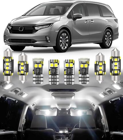 استبدال ضوء LED داخلي للسيارة BMT xms لسيارة Honda Odyssey 2018-2022، حزمة مصابيح إضاءة داخلية فائقة السطوع 6000K، 15 قطعة in Kuwait