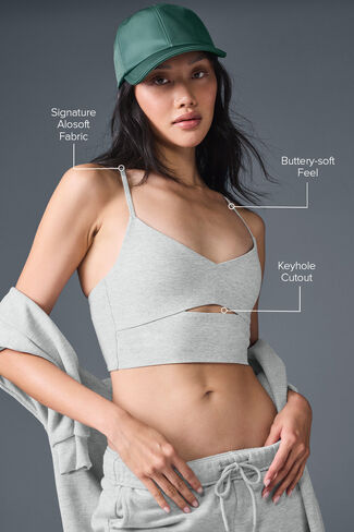 حمالة صدر Alo Yoga Alosoft Highlight - رمادي رياضي منقط in Kuwait