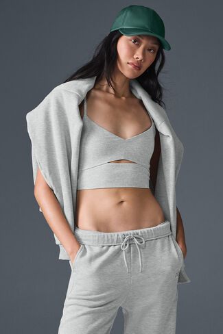 حمالة صدر Alo Yoga Alosoft Highlight - رمادي رياضي منقط in Kuwait