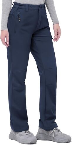33,000ft Womens Waterproof Hiking Pants Fleece-Lined Snow Pants Windproof Warm Ski Pants for Snowboarding Black in Saudi Arabia