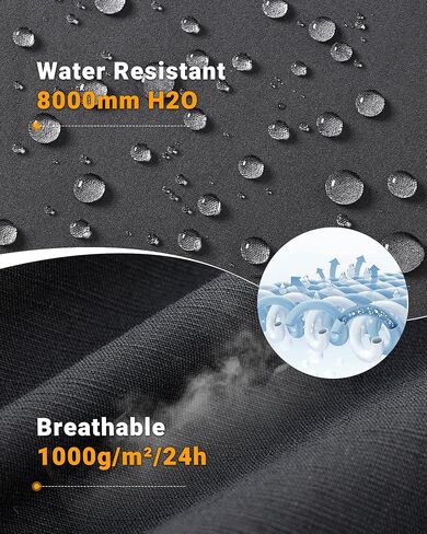33,000ft Womens Waterproof Hiking Pants Fleece-Lined Snow Pants Windproof Warm Ski Pants for Snowboarding Black in Saudi Arabia