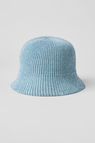 Alo Yoga Denim Knit Cloche - Celestial Blue/Dark Celestial Blue - Celestial Blue/Dark Celestial Blue / One Size in Saudi Arabia
