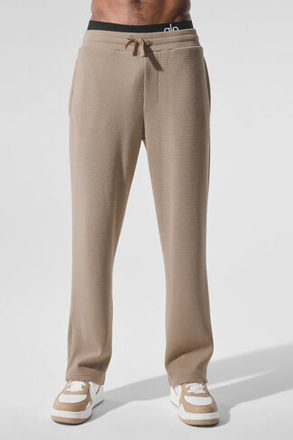 Alo Yoga Elevate Waffle Straight Leg Pant - Gravel in Saudi Arabia