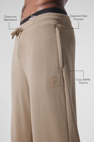 Alo Yoga Elevate Waffle Straight Leg Pant - Gravel in Saudi Arabia