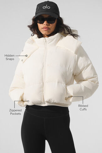 Alo Yoga Foxy Puffer Jacket - Ivory in Kuwait
