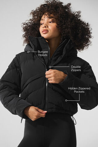 Alo Yoga Glacier Puffer - Black in Saudi Arabia