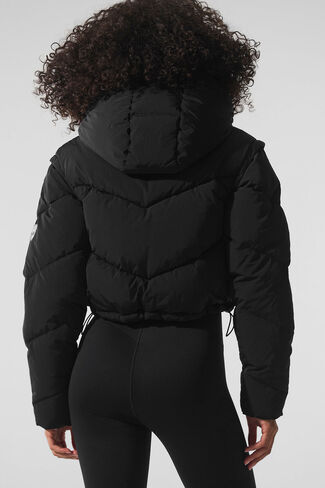 Alo Yoga Glacier Puffer - Black in Saudi Arabia