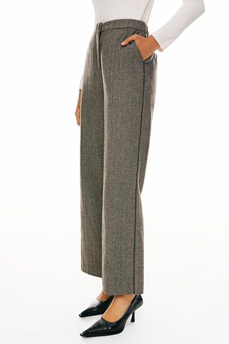 Orolay Women's Wool Blend Dress Pants High Waisted Casual Office Business Warm Straight Leg Trouser with Pockets in Saudi Arabia