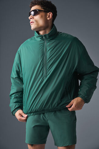 Alo Yoga Latitude Light Weight 1/2 Zip Pullover Jacket - Winter Ivy in Saudi Arabia