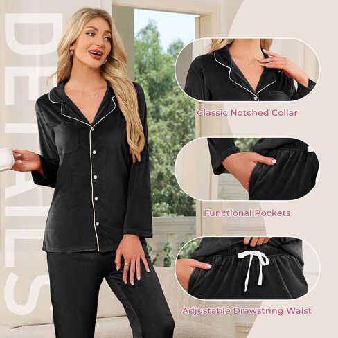 HEARTNICE Womens Pajama Sets, Soft Flannel PJS for Women Comfy Warm Sleepwear in Saudi Arabia