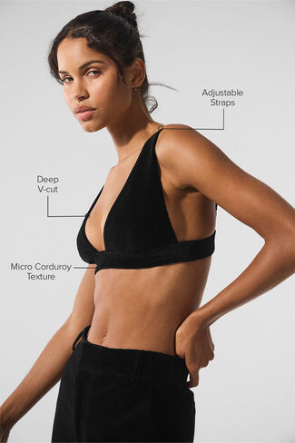 حمالة صدر ألو يوجا مايكرو كوردروي دريمر - أسود in Kuwait