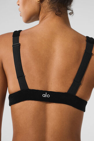 حمالة صدر ألو يوجا مايكرو كوردروي دريمر - أسود in Kuwait