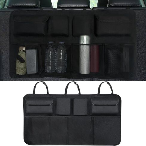 Car Trunk Organizer, Backseat Hanging Storage with Adjustable Straps,Large Capacity Backseat Hanging Trunk Organizer for Sedan, SUV, Truck in Saudi Arabia