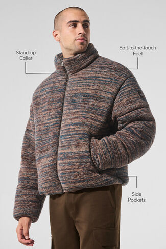 Alo Yoga Stage Sweater Puffer - Brown Multi in Saudi Arabia