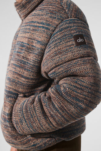 Alo Yoga Stage Sweater Puffer - Brown Multi in Saudi Arabia