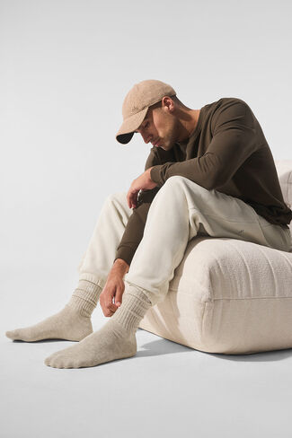 Alo Yoga Unisex Wool Cashmere Light Frosted Sock - Winter Latte/Ivory in Saudi Arabia