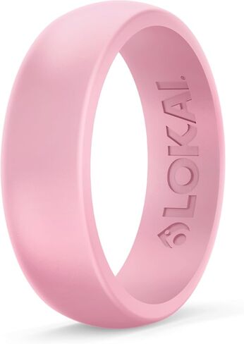 خاتم سيليكون من Lokai للرجال والنساء، (ClassicRing-P2) - راحة فائقة، حلقات سيليكون ممتازة لأسلوب الحياة النشط وأساور الزفاف - مطاط متين وقابل للتنفس، بدون أحجار كريمة in Kuwait