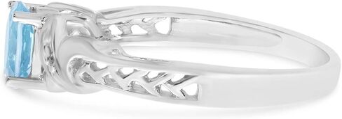 10k White Gold Oval Aquamarine And Diamond Ring in Saudi Arabia