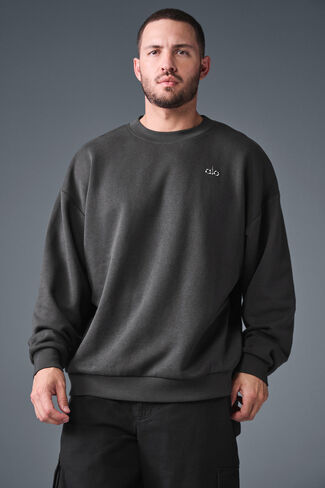 Alo Yoga Accolade Crew Neck Pullover - Anthracite in Kuwait