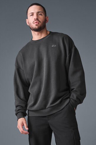 Alo Yoga Accolade Crew Neck Pullover - Anthracite in Kuwait