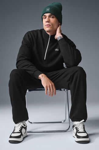 بلوفر Alo Yoga Accolade 1/4 بسحاب - أسود in Kuwait