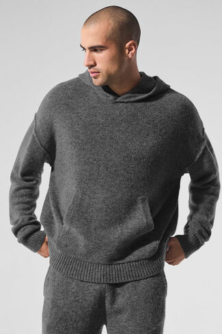 هودي Alo Yoga Wool Cashmere New Class - رمادي بلاتيني in Saudi Arabia