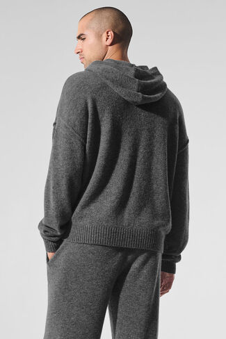 هودي Alo Yoga Wool Cashmere New Class - رمادي بلاتيني in Saudi Arabia