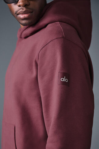 Alo Yoga Renown Heavy Weight Hoodie - Burgundy Truffle in Saudi Arabia