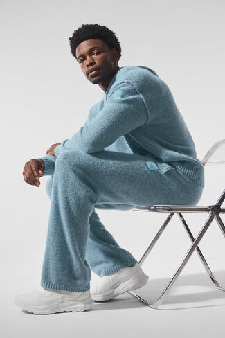 Alo Yoga Wool Cashmere New Class Sweatpant - Celestial Blue Granite Heather in Saudi Arabia