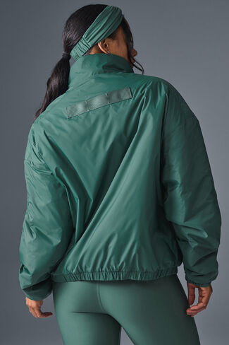 Alo Yoga Latitude Light Weight 1/2 Zip Pullover Jacket - Winter Ivy in Saudi Arabia