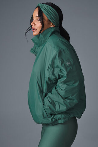 Alo Yoga Latitude Light Weight 1/2 Zip Pullover Jacket - Winter Ivy in Saudi Arabia