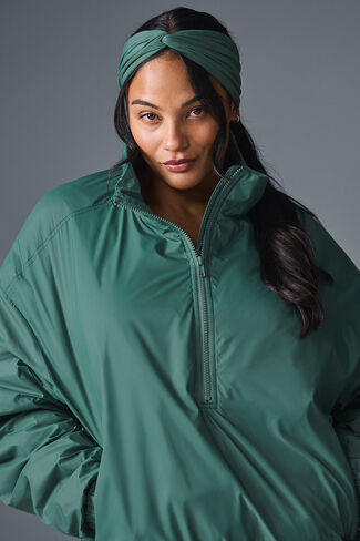Alo Yoga Latitude Light Weight 1/2 Zip Pullover Jacket - Winter Ivy in Saudi Arabia