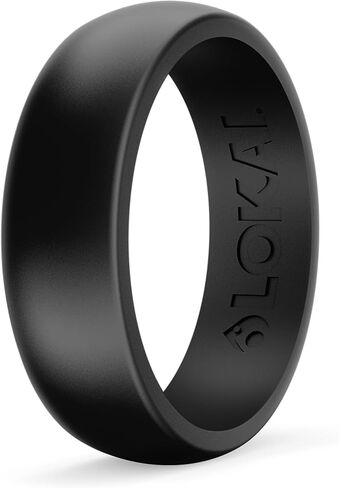 خاتم سيليكون من Lokai للرجال والنساء، (ClassicRing-P2) - راحة فائقة، حلقات سيليكون ممتازة لأسلوب الحياة النشط وأساور الزفاف - مطاط متين وقابل للتنفس، بدون أحجار كريمة in Kuwait