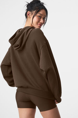 Alo Yoga Accolade Hoodie - Espresso in Saudi Arabia