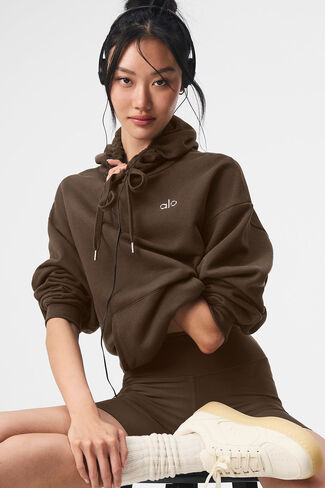 Alo Yoga Accolade Hoodie - Espresso in Saudi Arabia