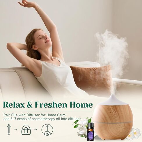 مجموعة زيوت عطرية طبيعية نقية 100% - أفضل 12 زيتًا عضويًا غير مخفف للعلاج بالنباتات العطرية، وصناعة الشموع، وعطر الغسيل، ومرطبات الهواء، والعناية بالبشرة (0.33 أونصة سائلة، 12 عبوة) in Kuwait