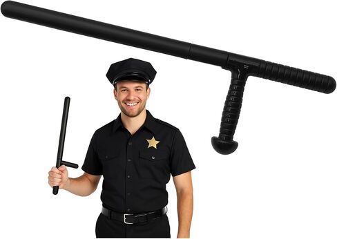 Nicky Bigs Novelties Deluxe Police Club Baton واقعي 22.5 بوصة من البلاستيك المجوف بيلي كلوب إكسسوار زي متين لضابط الشرطة البريطاني بوبي زي أسود in Saudi Arabia