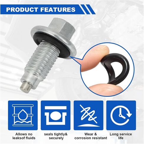 10PCS Oil Drain Plug Gasket, Rubber Car Sealing Gasket, M14 Crush Washer Replacement for OEM#F5TZ-6734-BA, Car Engine Oil Drain Pan Crush Washers for Most Cars (10PCS/M14) in Saudi Arabia