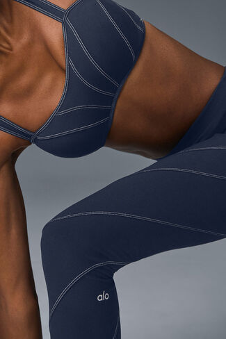 حمالة صدر ألو يوجا ألوسوفت صن راي - كحلي/عاجي in Kuwait