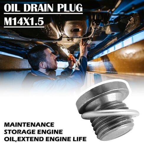 قطعتان من قابس تصريف الزيت M14x1.5، قابس تصريف وعاء الزيت لتفريغ الزيوت والشوائب القديمة، مسمار وعاء زيوت إكسسوارات السيارات العالمية متوافق مع Audi 2009-2013 A3 in Saudi Arabia