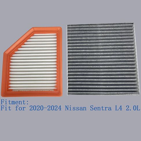 Engine & Cabin Air Filter Fit for 2020-2024 Nissan Sentra L4 2.0L, Replace 16546-6LA0A 27277-6CA0A 165466LA0A 272776CA0A in Saudi Arabia