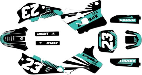 Graphics Kit for Yamaha YZ80 (1993-2001) FH Series Teal 9 Mil-Dirt bike Custom Racing Graphics Decals Stickers Kit, no-plastics in Saudi Arabia