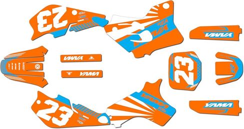 Graphics Kit for Yamaha YZ80 (1993-2001) FH Series Teal 9 Mil-Dirt bike Custom Racing Graphics Decals Stickers Kit, no-plastics in Saudi Arabia