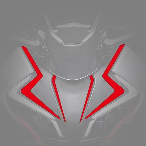 Reflective Head Stickers Front Fairing Stickers Compatible with CFMOTO 450SS 2023 2024 2025,Racing Style,Red,CFMOTO 450SS Accessories in Saudi Arabia