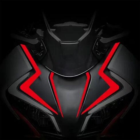 Reflective Head Stickers Front Fairing Stickers Compatible with CFMOTO 450SS 2023 2024 2025,Racing Style,Red,CFMOTO 450SS Accessories in Saudi Arabia