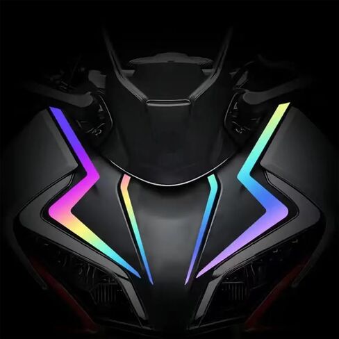 Reflective Head Stickers Front Fairing Stickers Compatible with CFMOTO 450SS 2023 2024 2025,Racing Style,Red,CFMOTO 450SS Accessories in Saudi Arabia