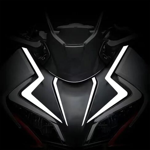 Reflective Head Stickers Front Fairing Stickers Compatible with CFMOTO 450SS 2023 2024 2025,Racing Style,Red,CFMOTO 450SS Accessories in Saudi Arabia