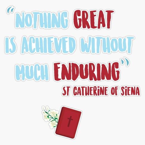 Magnet Quote by St Catherine of Siena Magnet Vinyl Magnetic Sticker Size 5" in Saudi Arabia